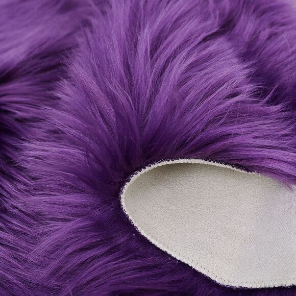 Soft Faux Fur Rug Indoor Fluffy Area Rugs Rectangle Floor Mat 2 x 3ft Purple - Picture 3 of 6
